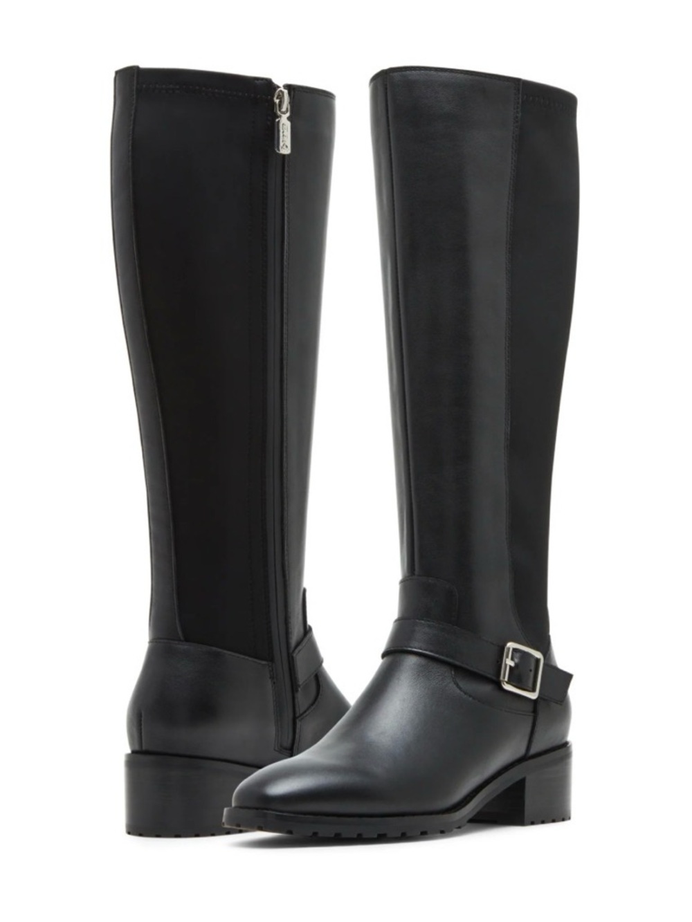 BLONDO Waterproof Sylvia Black Leather Knee-High Riding Boots Size 6 NEW